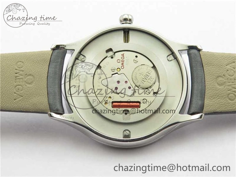 Ladies’ De Ville Trésor Diamond White Dial Gray Fabric Watch OXF 1:1 Best Edition Swiss Quartz
