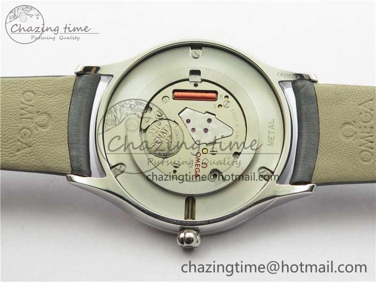 Ladies’ De Ville Trésor Diamond White Dial Gray Fabric Watch OXF 1:1 Best Edition Swiss Quartz