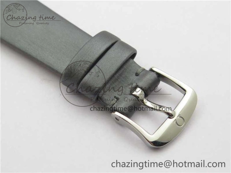 Ladies’ De Ville Trésor Diamond White Dial Gray Fabric Watch OXF 1:1 Best Edition Swiss Quartz
