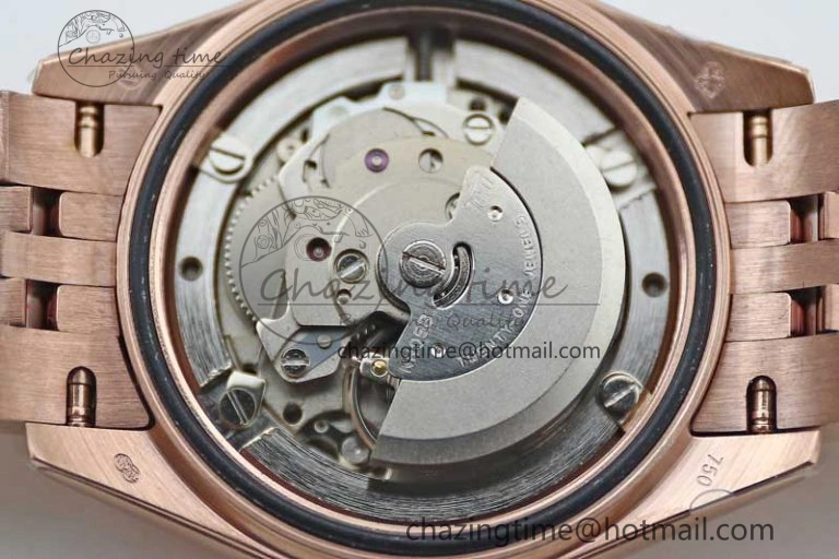 Lady DateJust 28 RG TWF 1:1 Best Edition Brown Dial Diamonds Markers on Jubilee Bracelet NH05