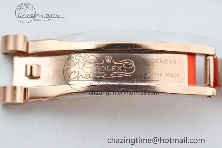 Lady DateJust 28 RG TWF 1:1 Best Edition Brown Dial Diamonds Markers on Jubilee Bracelet NH05