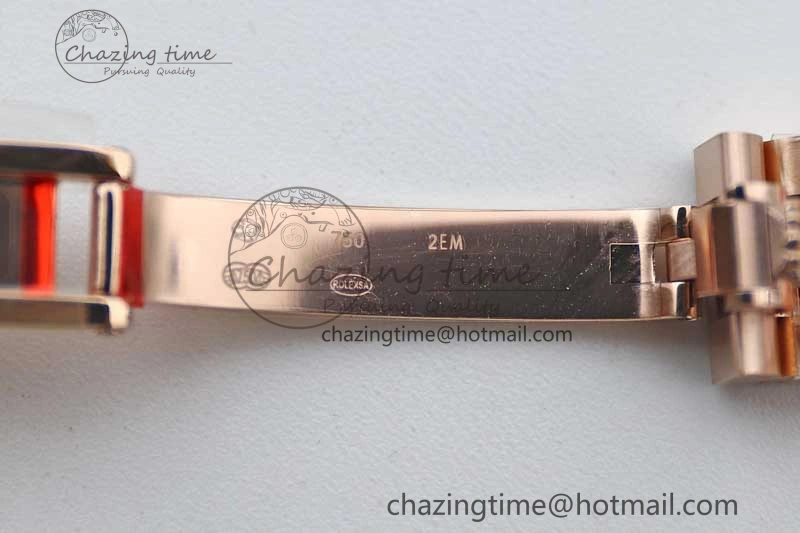 Lady DateJust 28 RG TWF 1:1 Best Edition Brown Dial Diamonds Markers on Jubilee Bracelet NH05