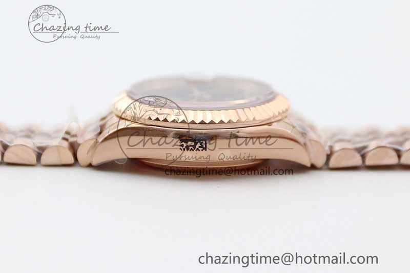 Lady DateJust 28 RG TWF 1:1 Best Edition Purple Dial Roman Markers on Jubilee Bracelet NH05
