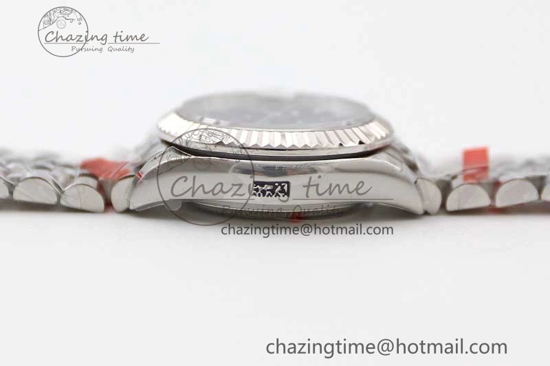 Lady DateJust 28 SS TWF 1:1 Best Edition 904L Steel Blue Dial on President Bracelet NH05