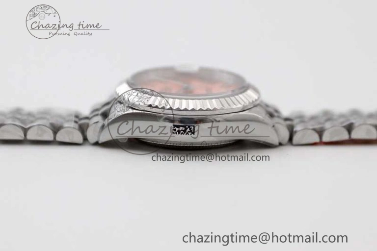 Lady DateJust 28 SS TWF 1:1 Best Edition 904L Steel Pink Dial Roman Markers on President Bracelet NH05