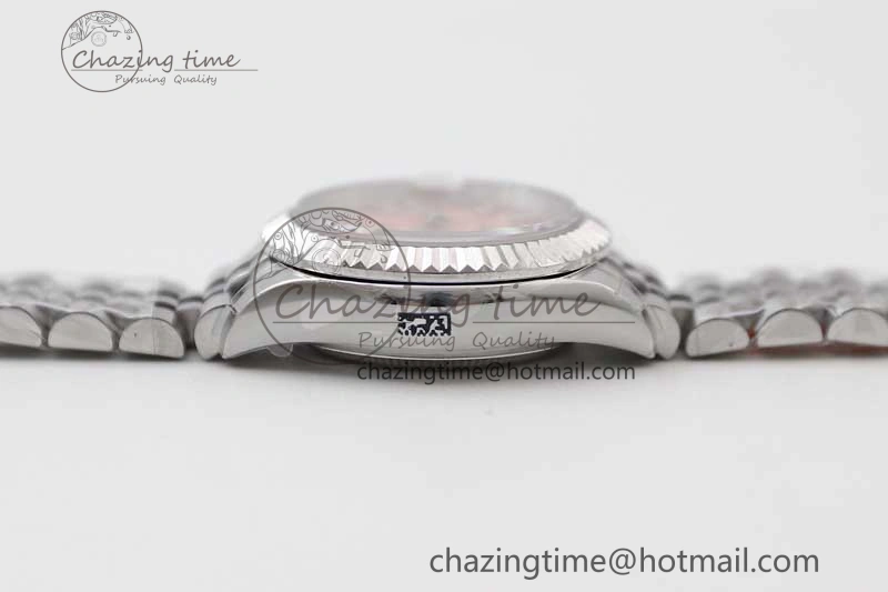 Lady DateJust 28 SS TWF 1:1 Best Edition 904L Steel Pink Dial on President Bracelet NH05