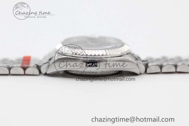 Lady DateJust 28 SS TWF 1:1 Best Edition 904L Steel Purple Dial Roman Markers on President Bracelet NH05