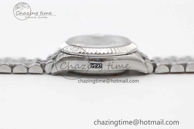 Lady DateJust 28 SS TWF 1:1 Best Edition 904L Steel Silver Dial on President Bracelet NH05