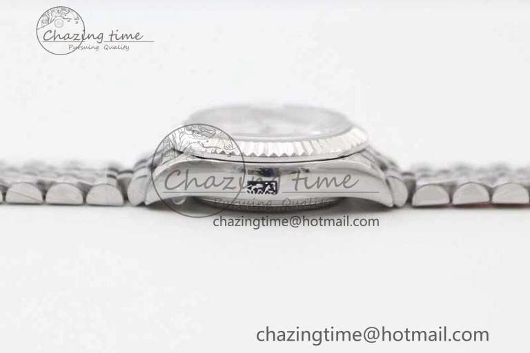 Lady DateJust 28 SS TWF 1:1 Best Edition 904L Steel White Dial Roman Markers on President Bracelet NH05