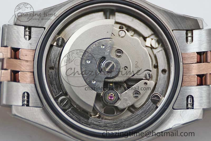 Lady DateJust 28 SS RG TWF 1:1 Best Edition Purple Dial Roman Markers on Jubilee Bracelet NH05