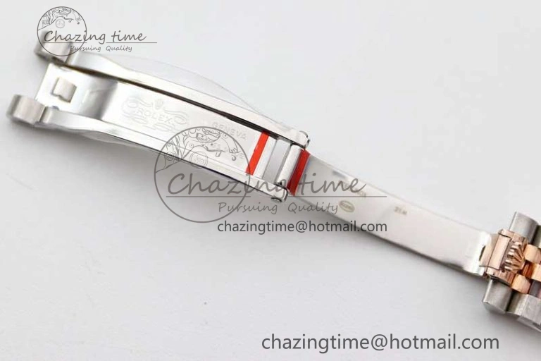 Lady DateJust 28 SS RG TWF 1:1 Best Edition Purple Dial Roman Markers on Jubilee Bracelet NH05