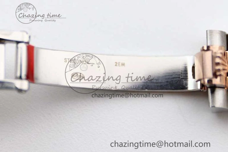 Lady DateJust 28 SS RG TWF 1:1 Best Edition Purple Dial Roman Markers on Jubilee Bracelet NH05