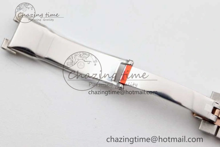 Lady DateJust 28 SS RG TWF Diamonds Bezel 1:1 Best Edition White Dial Roman Markers on Jubilee Bracelet NH05