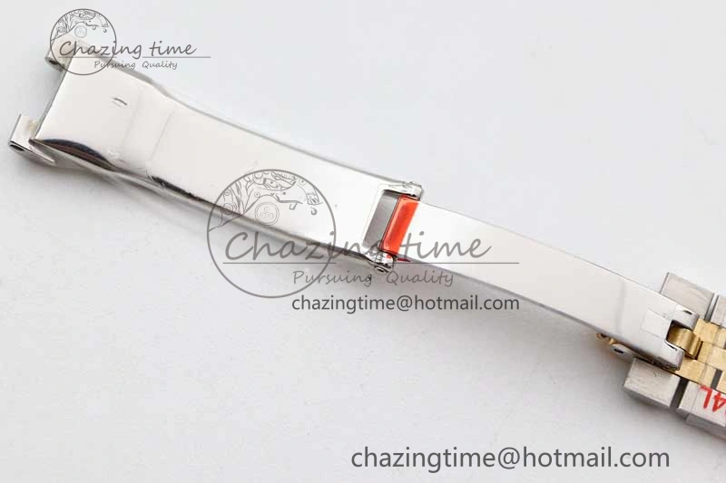 Lady DateJust 28 SS YG TWF Diamonds Bezel 1:1 Best Edition Gold Dial Diamond Markers on Jubilee Bracelet NH05