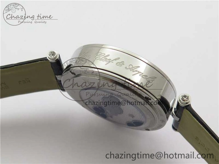 Lady Féerie Full Diamonds 5GF Best Edition Blue Dial on Leather Strap Quartz