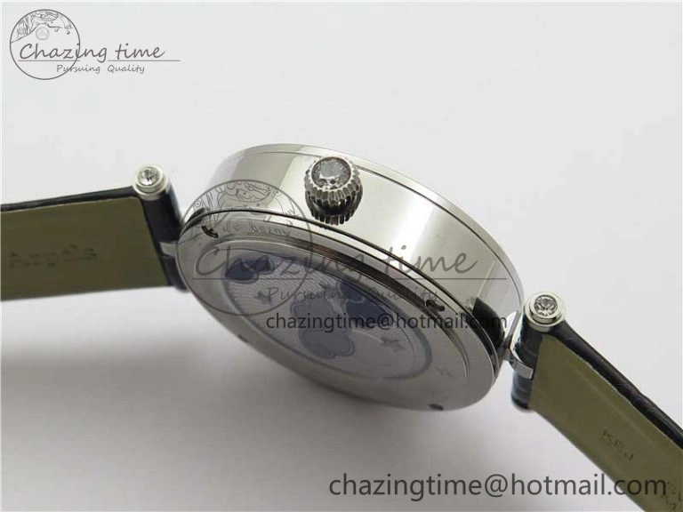 Lady Féerie Full Diamonds 5GF Best Edition Blue Dial on Leather Strap Quartz