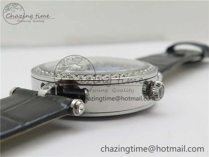 Lady Féerie Full Diamonds 5GF Best Edition Blue Dial on Leather Strap Quartz