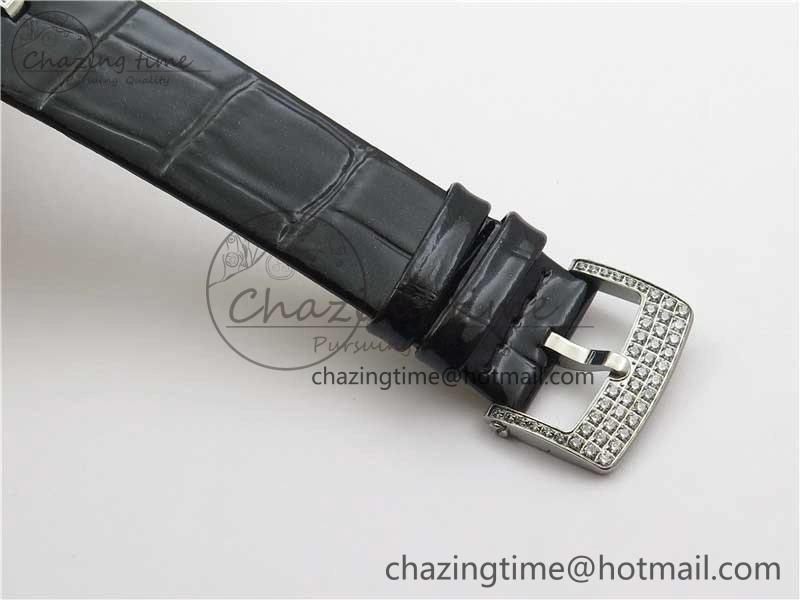 Lady Féerie Full Diamonds Case 5GF Best Edition Blue Dial on Leather Strap Quartz