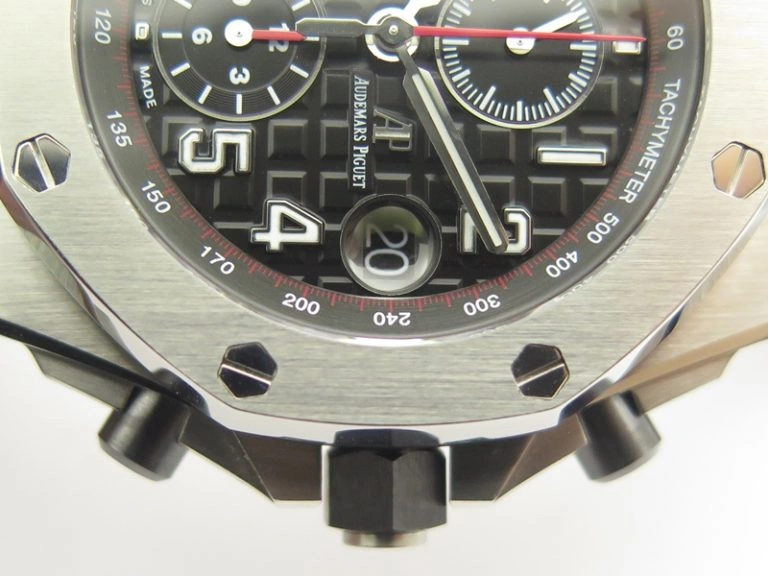 Lady Royal Oak 33mm 15000 SS JF 1:1 Best Edition Black Textured Dial On SS Bracelet Ronda Quartz