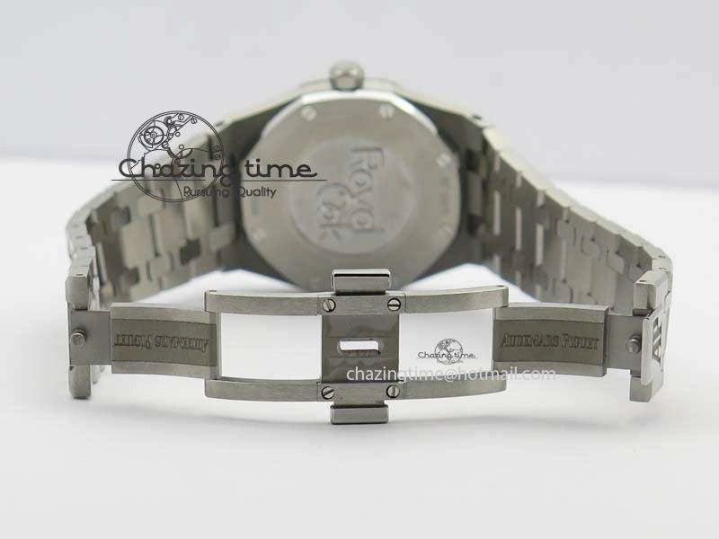Lady Royal Oak 33mm 15000 SS JF 1:1 Best Edition Black Textured Dial On SS Bracelet Ronda Quartz