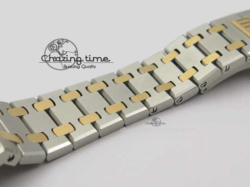 Lady Royal Oak 33mm 15000 SS RG JF 1:1 Best Edition White Dial Dia Bezel On SS RG Bracelet Ronda Quartz