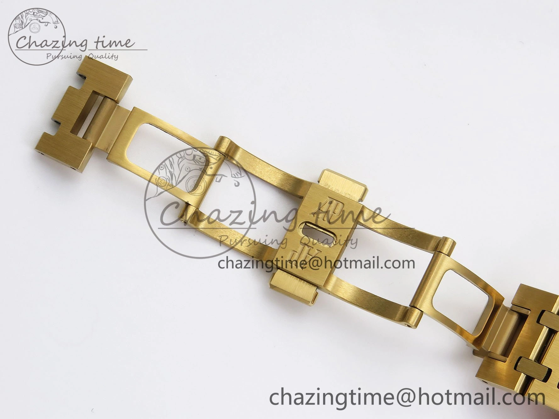Lady Royal Oak 33mm 67651 Diamonds Bezel YG ZF 1:1 Best Edition Blue Textured Dial on YG Bracelet RONDA Quartz