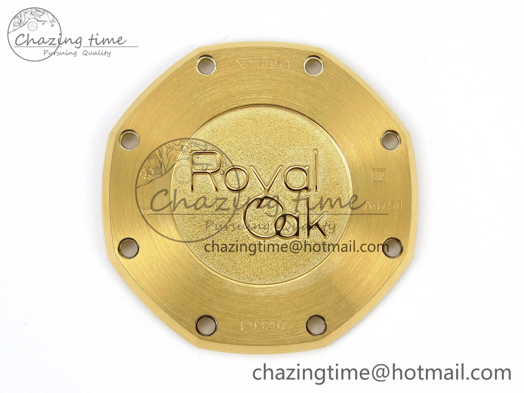 Lady Royal Oak 33mm 67651 Diamonds Bezel YG ZF 1:1 Best Edition White Textured Dial on YG Bracelet RONDA Quartz