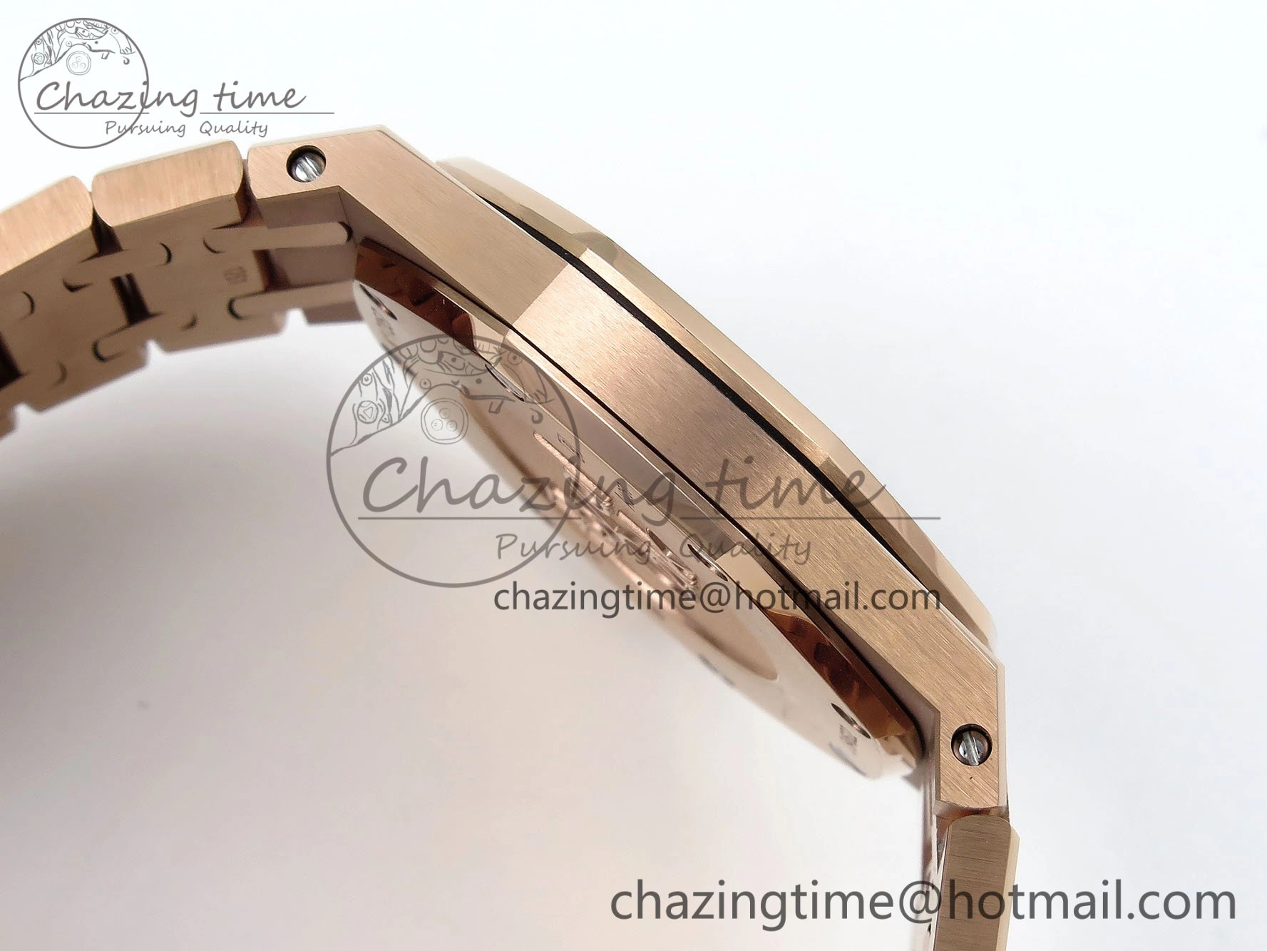 Lady Royal Oak 33mm 67651 RG ZF 1:1 Best Edition RG Textured Dial on RG Bracelet RONDA Quartz
