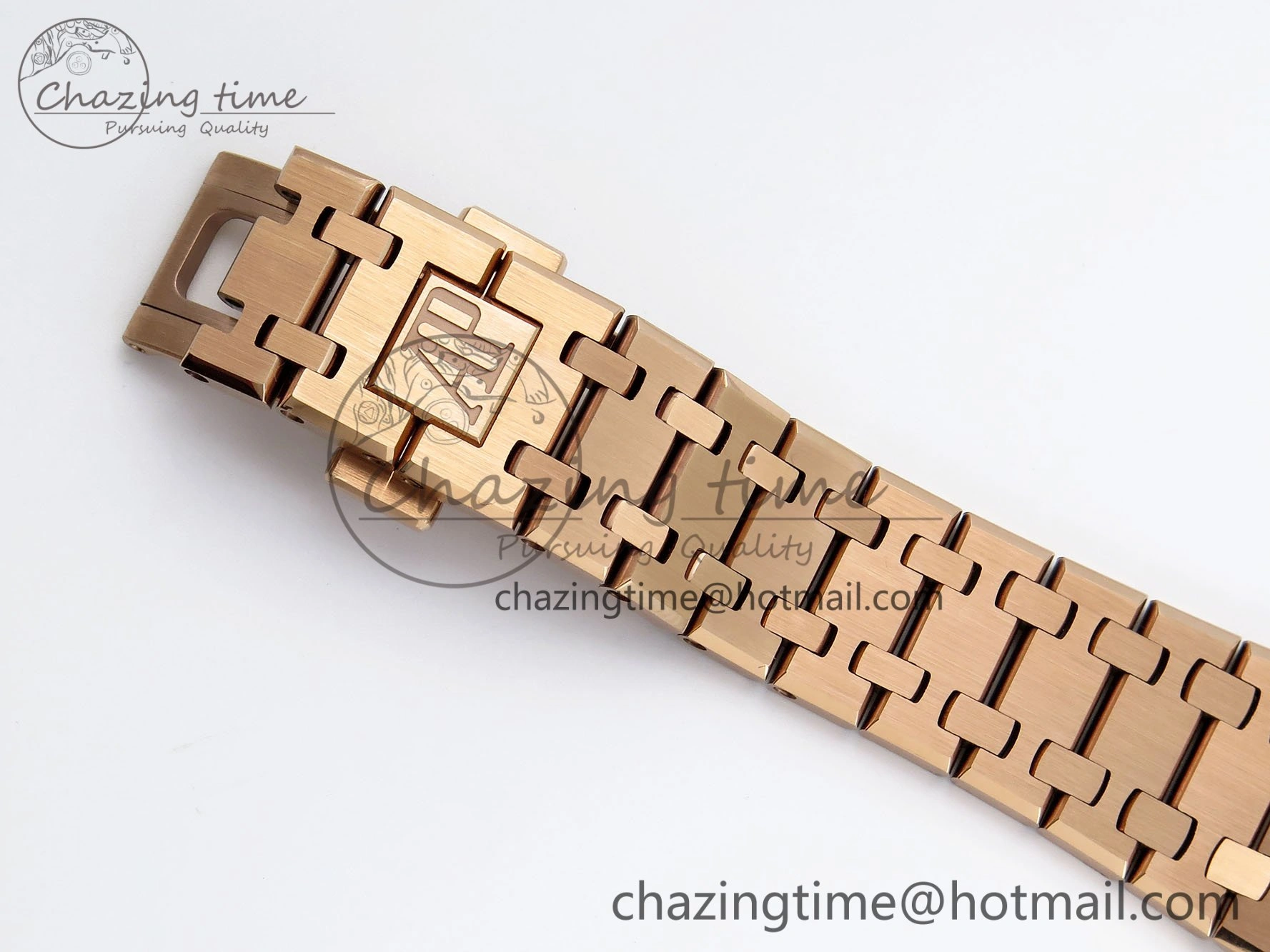 Lady Royal Oak 33mm 67651 RG ZF 1:1 Best Edition RG Textured Dial on RG Bracelet RONDA Quartz