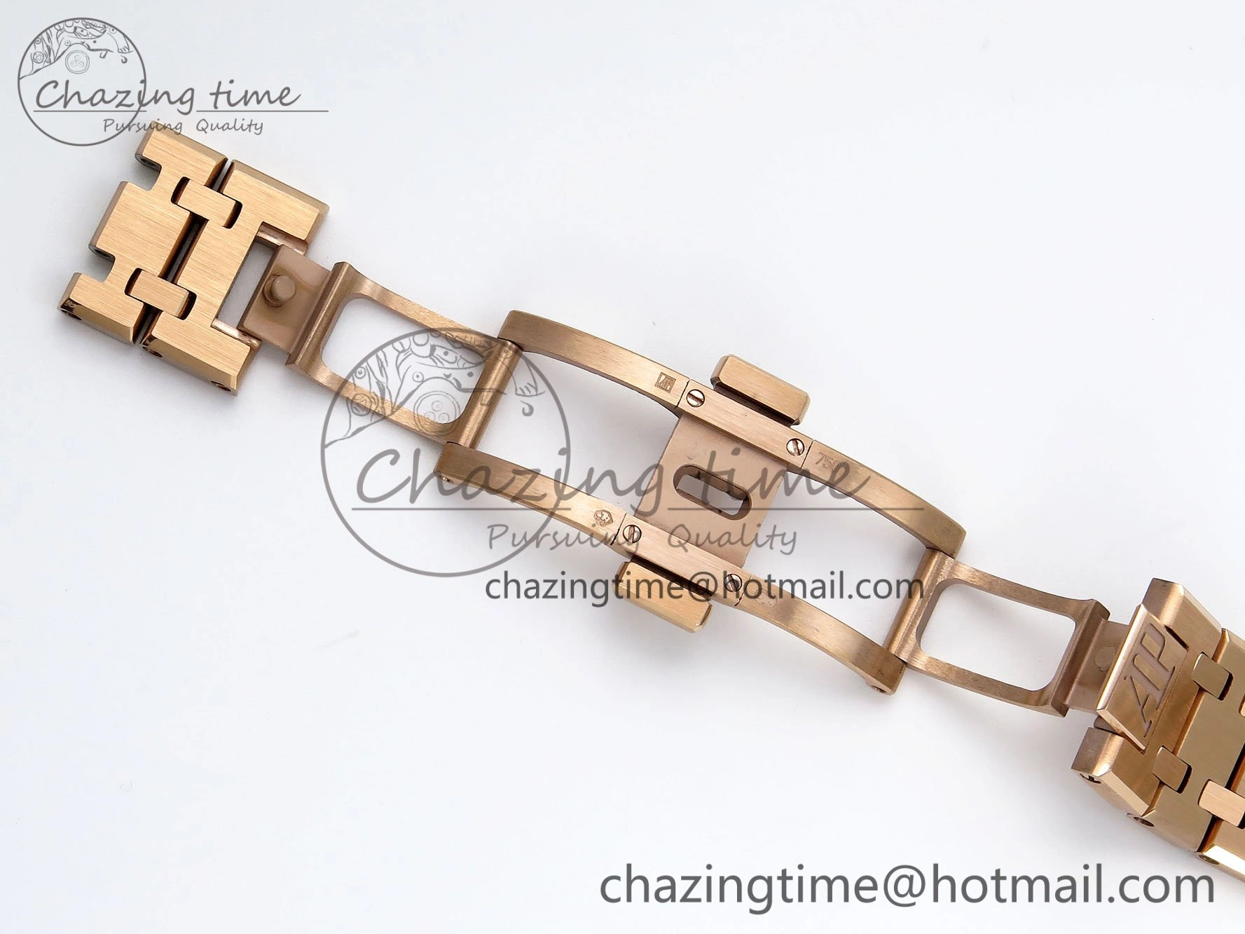 Lady Royal Oak 33mm 67651 RG ZF 1:1 Best Edition RG Textured Dial on RG Bracelet RONDA Quartz