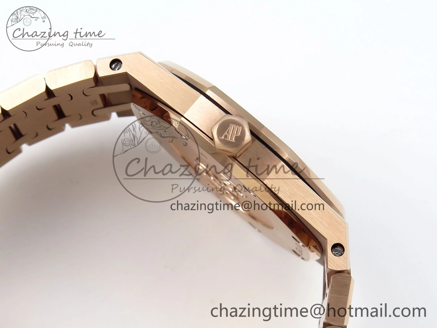 Lady Royal Oak 33mm 67651 RG ZF 1:1 Best Edition RG Textured Dial on RG Bracelet RONDA Quartz