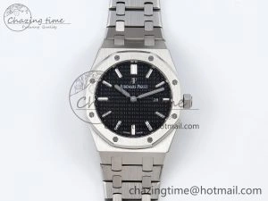 Lady Royal Oak 33mm 67651 SS ZF 1:1 Best Edition Black Textured Dial on SS Bracelet RONDA Quartz