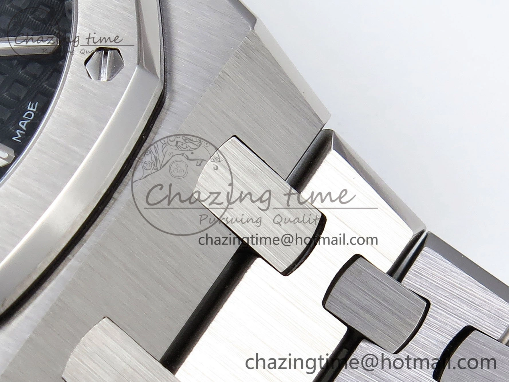 Lady Royal Oak 33mm 67651 SS ZF 1:1 Best Edition Black Textured Dial on SS Bracelet RONDA Quartz
