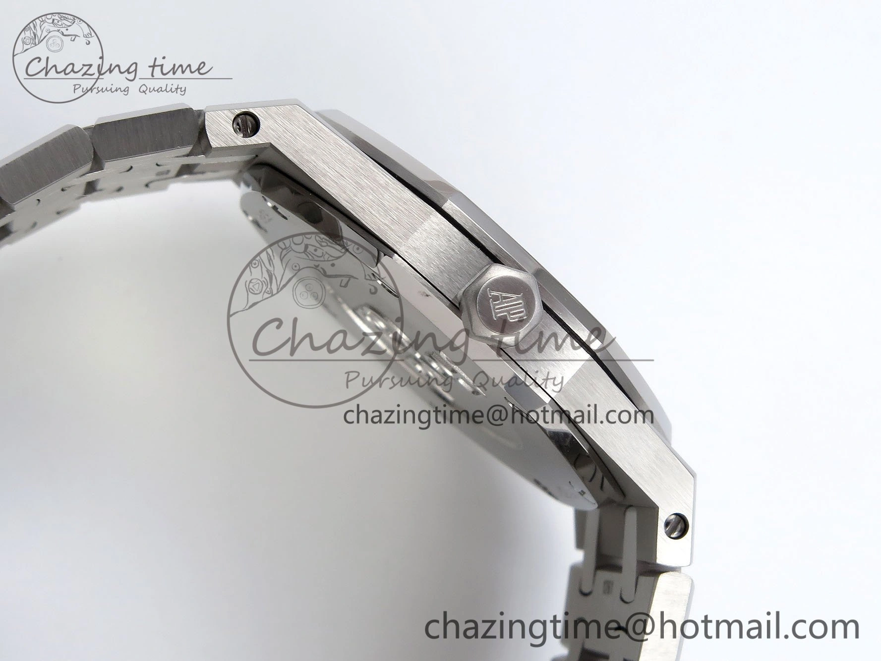 Lady Royal Oak 33mm 67651 SS ZF 1:1 Best Edition Blue Textured Dial on SS Bracelet RONDA Quartz