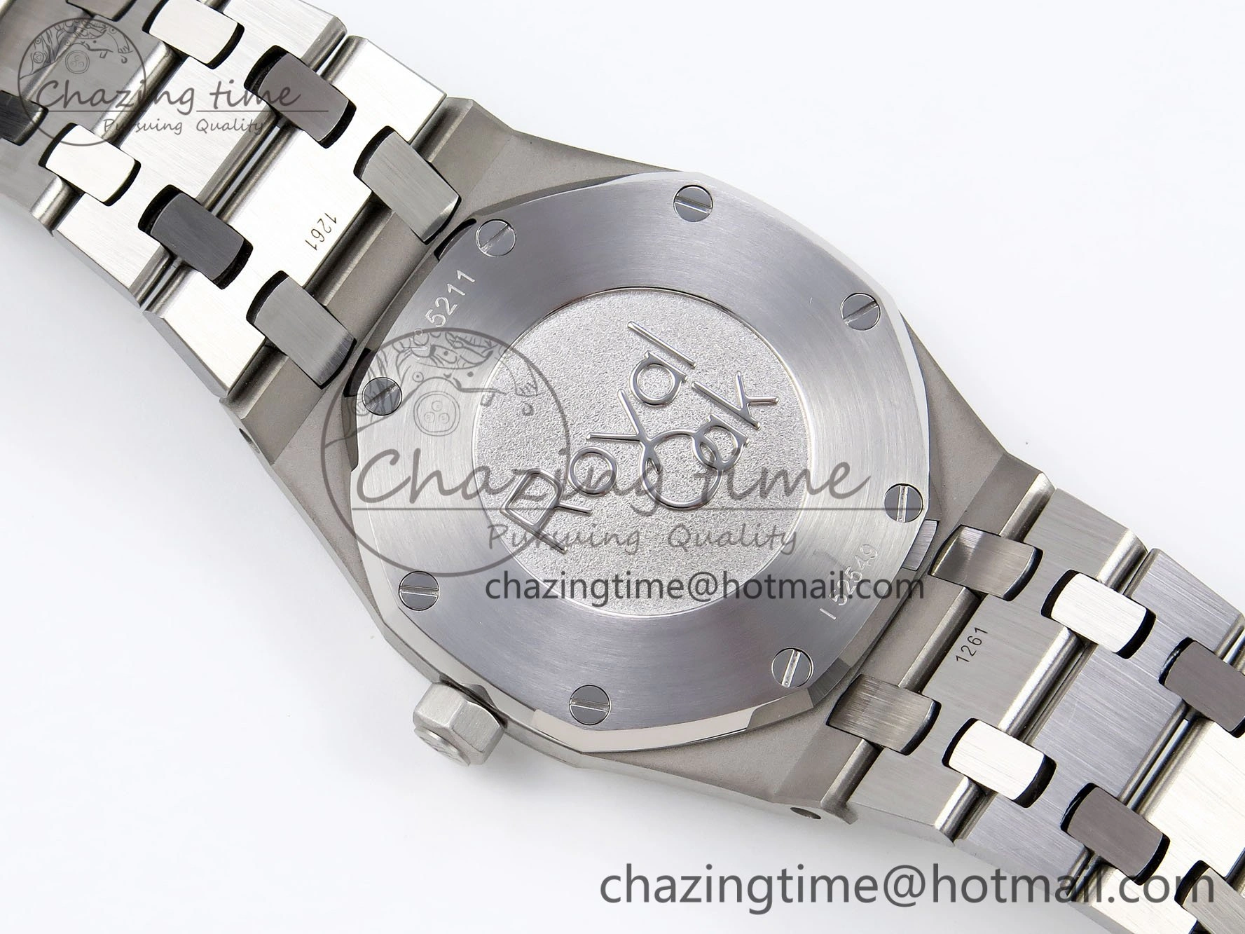 Lady Royal Oak 33mm 67651 SS ZF 1:1 Best Edition Blue Textured Dial on SS Bracelet RONDA Quartz