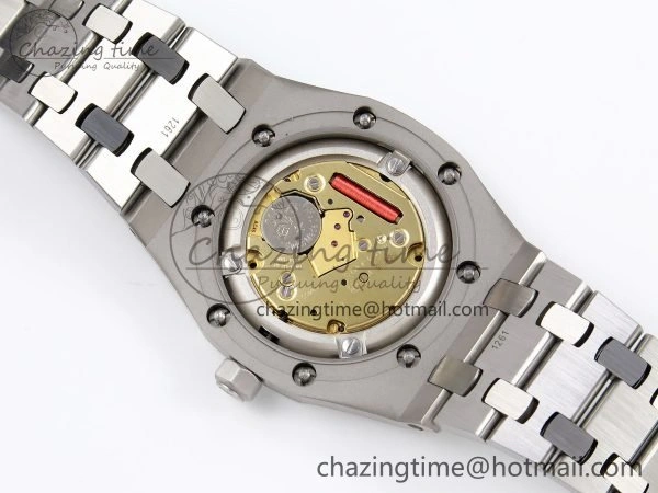 Lady Royal Oak 33mm 67651 SS ZF 1:1 Best Edition Blue Textured Dial on SS Bracelet RONDA Quartz