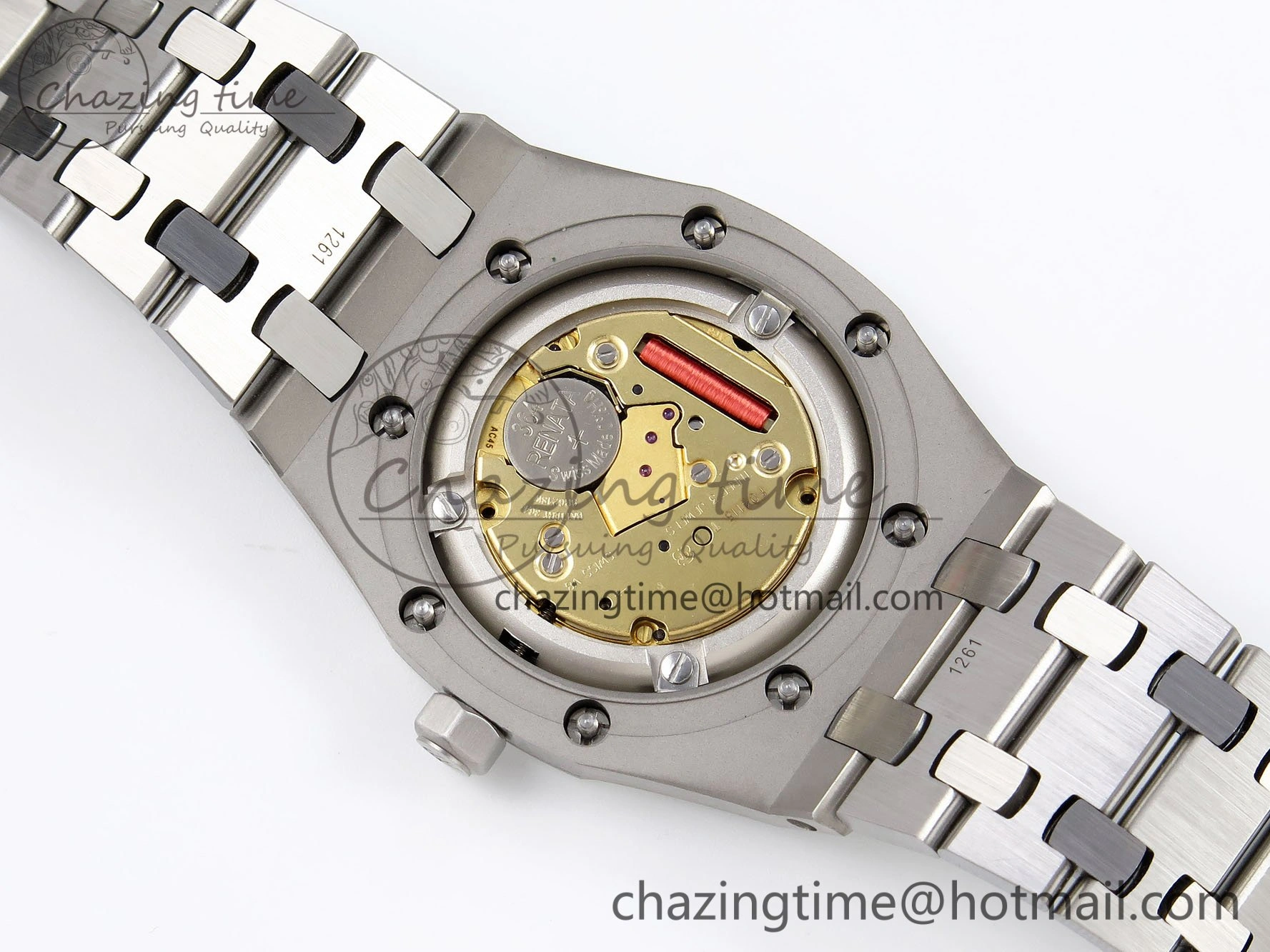 Lady Royal Oak 33mm 67651 SS ZF 1:1 Best Edition Blue Textured Dial on SS Bracelet RONDA Quartz