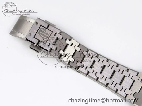 Lady Royal Oak 33mm 67651 SS ZF 1:1 Best Edition Blue Textured Dial on SS Bracelet RONDA Quartz