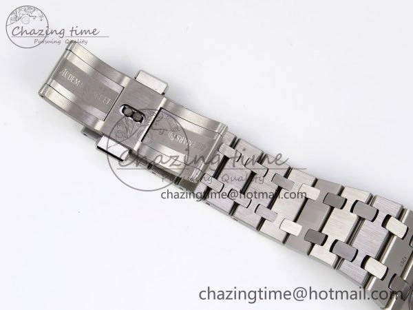 Lady Royal Oak 33mm 67651 SS ZF 1:1 Best Edition Blue Textured Dial on SS Bracelet RONDA Quartz