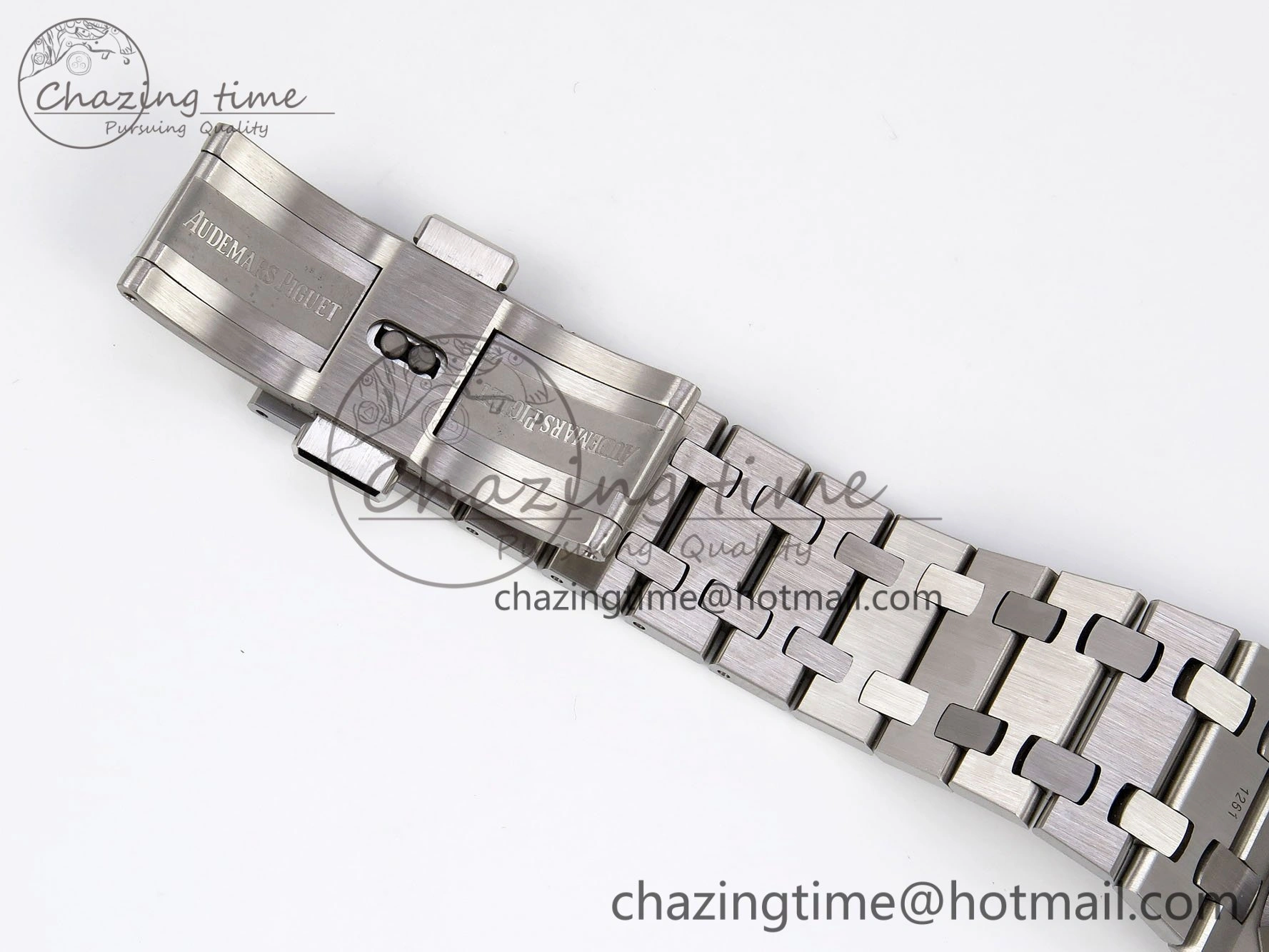 Lady Royal Oak 33mm 67651 SS ZF 1:1 Best Edition Blue Textured Dial on SS Bracelet RONDA Quartz