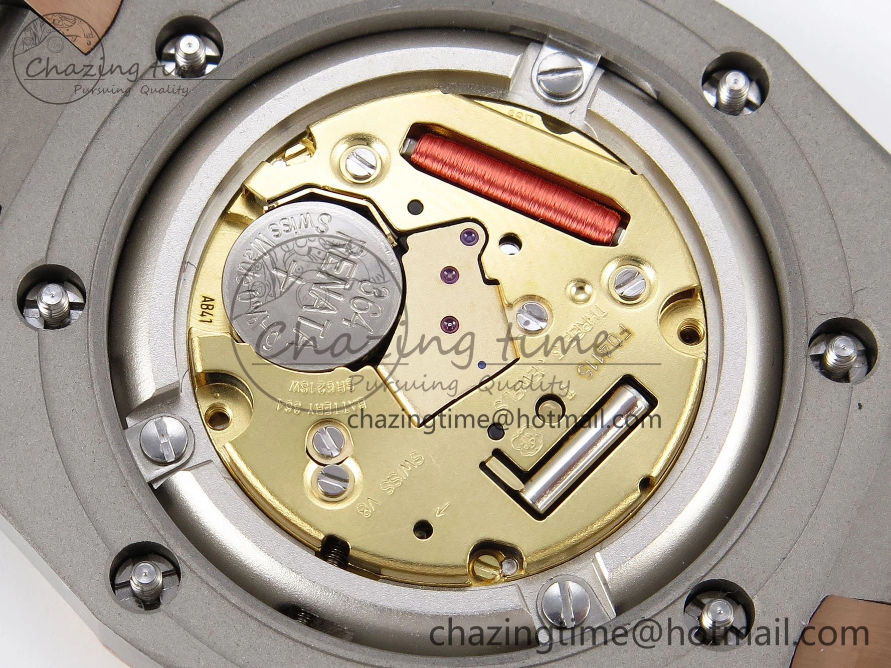 Lady Royal Oak 33mm 67651 SS RG ZF 1:1 Best Edition White Textured Dial on SS RG Bracelet RONDA Quartz