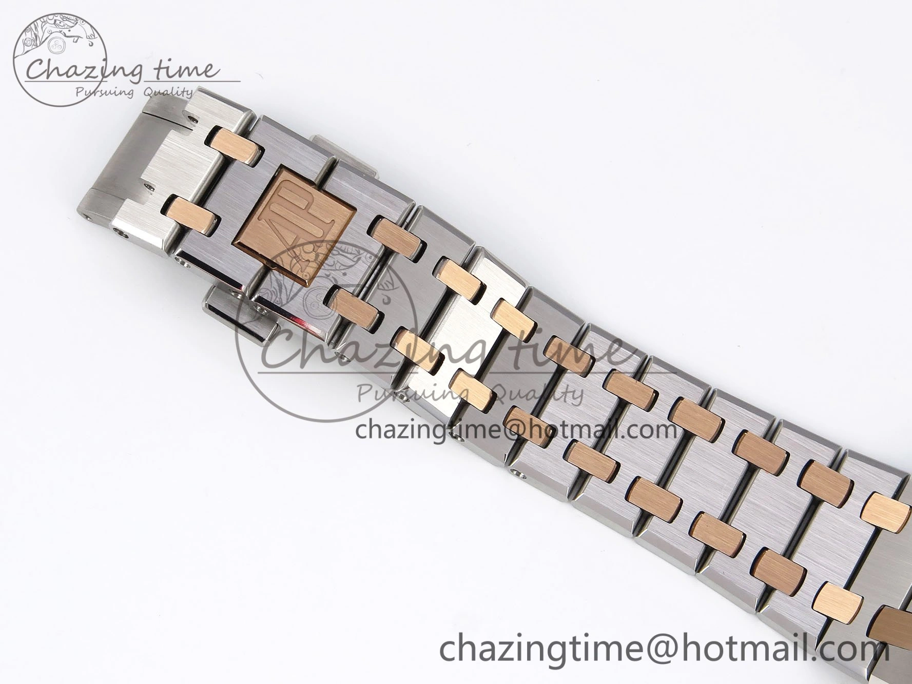 Lady Royal Oak 33mm 67651 SS RG ZF 1:1 Best Edition White Textured Dial on SS RG Bracelet RONDA Quartz