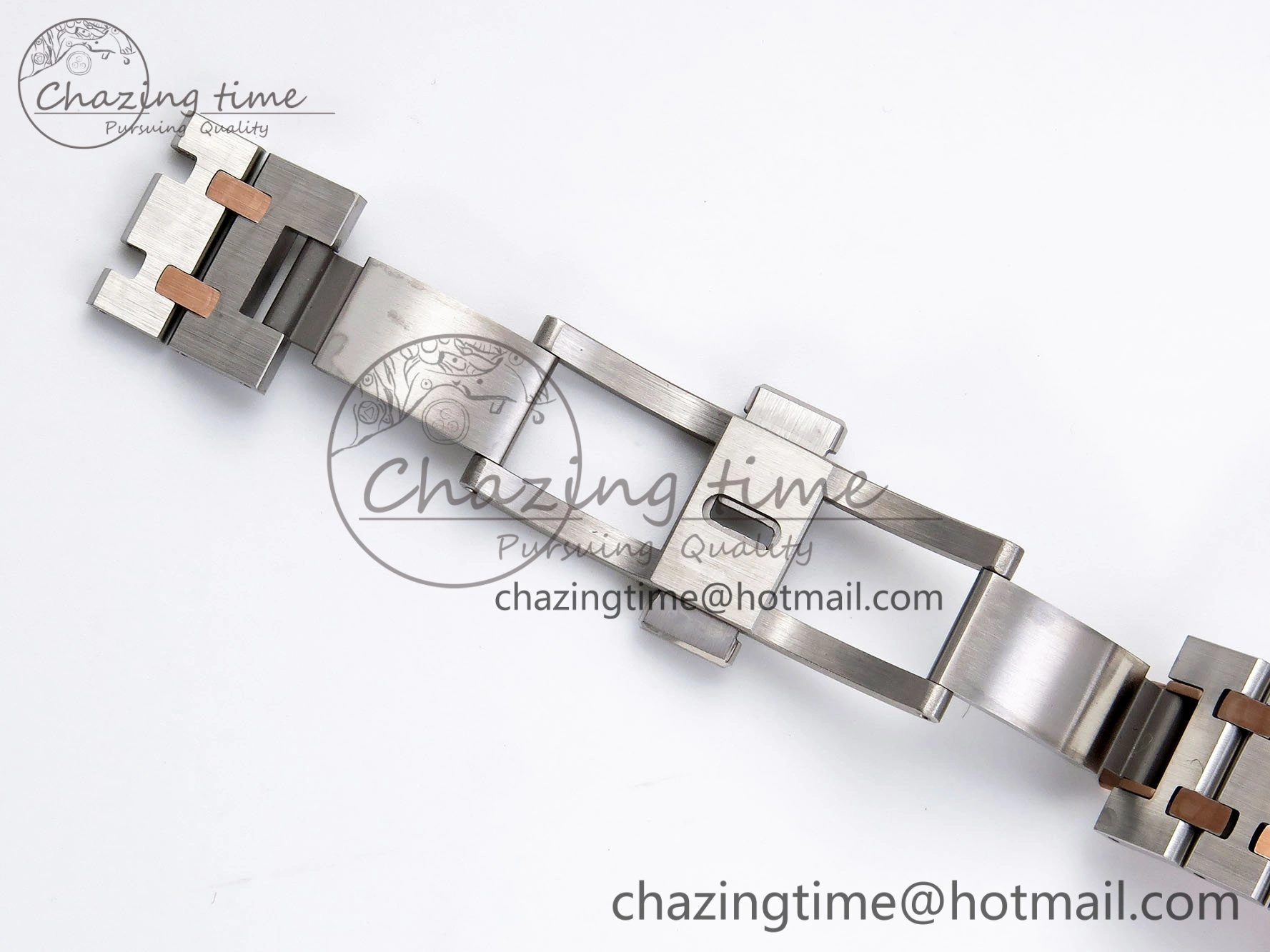 Lady Royal Oak 33mm 67651 SS RG ZF 1:1 Best Edition White Textured Dial on SS RG Bracelet RONDA Quartz