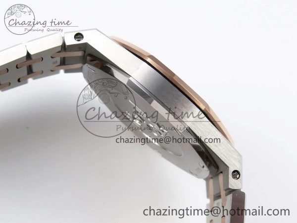 Lady Royal Oak 33mm 67651 SS RG ZF 1:1 Best Edition White Textured Dial on SS RG Bracelet RONDA Quartz