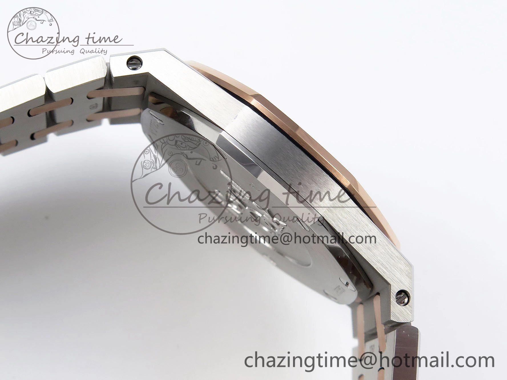 Lady Royal Oak 33mm 67651 SS RG ZF 1:1 Best Edition White Textured Dial on SS RG Bracelet RONDA Quartz