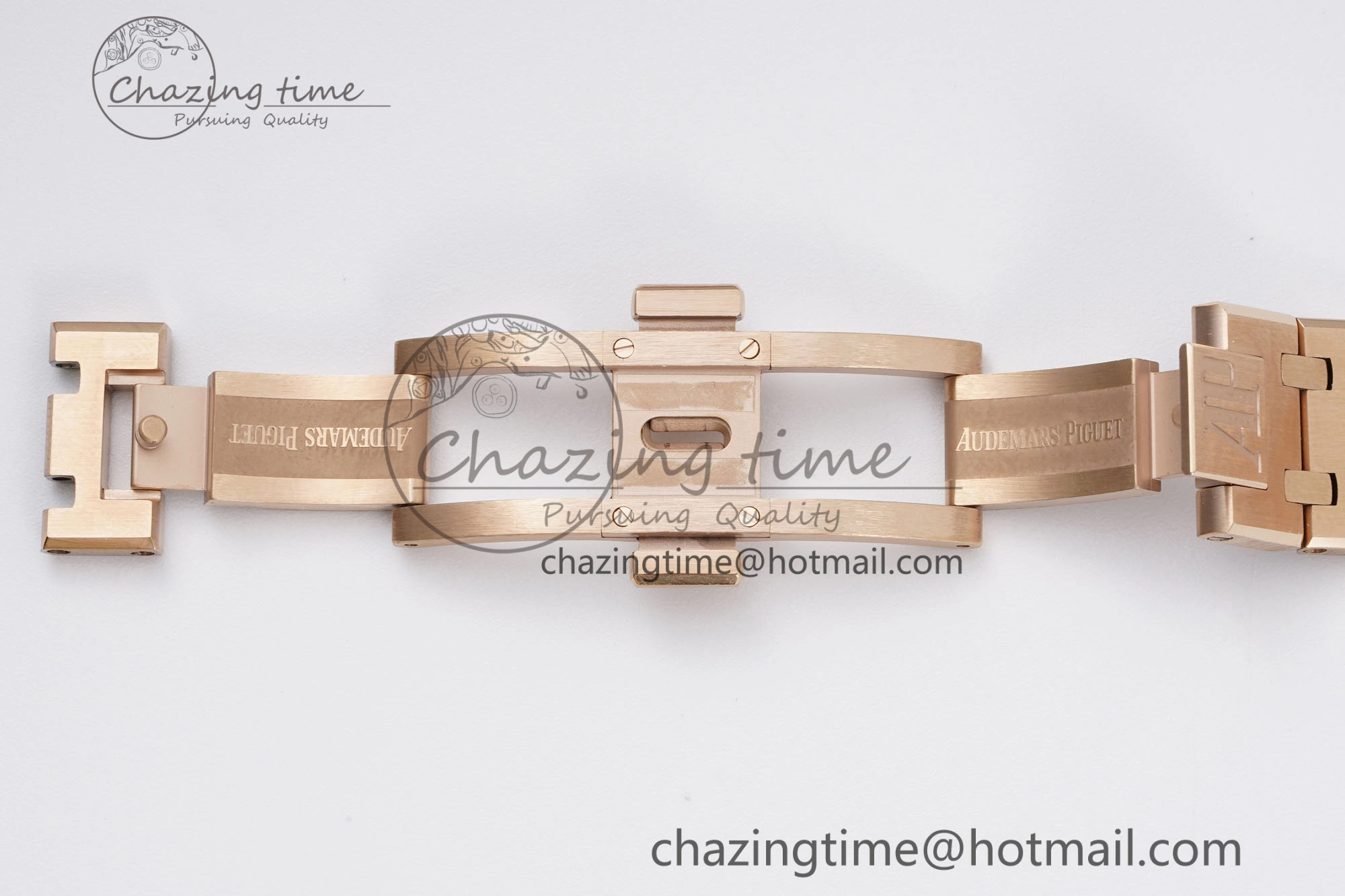 Lady Royal Oak 33mm RG Diamonds Bezel JJF 1:1 Best Edition Brown Dial on RG Bracelet ETA Quartz