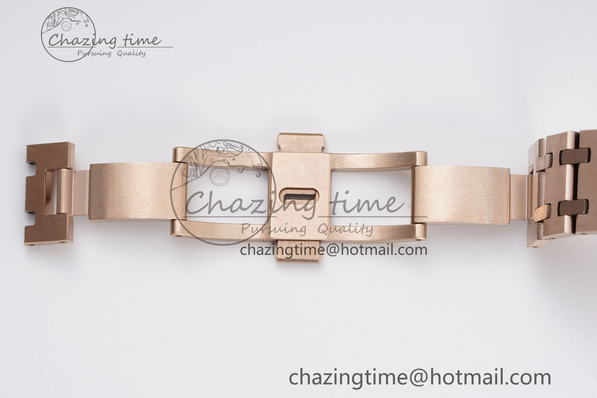 Lady Royal Oak 33mm RG Diamonds Bezel JJF 1:1 Best Edition Brown Dial on RG Bracelet ETA Quartz