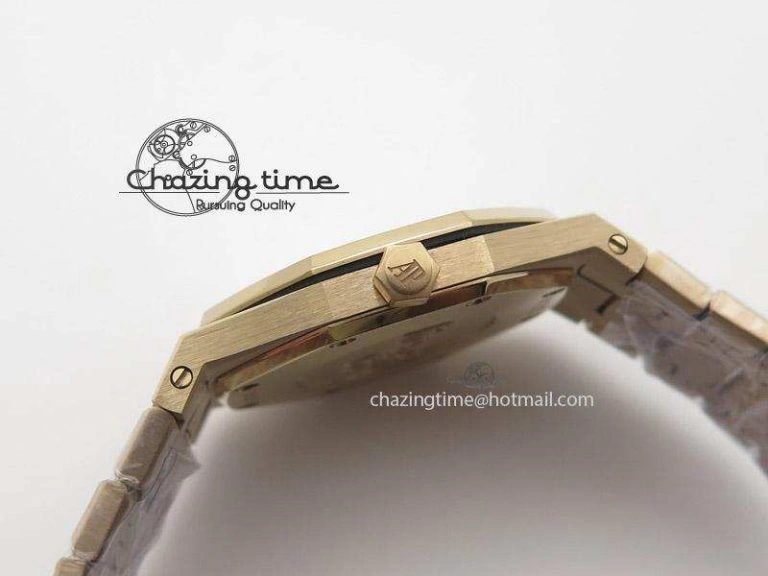 Lady Royal Oak 33mm RG Silver Dial Diamonds Bezel on RG Bracelet RONDA Quartz