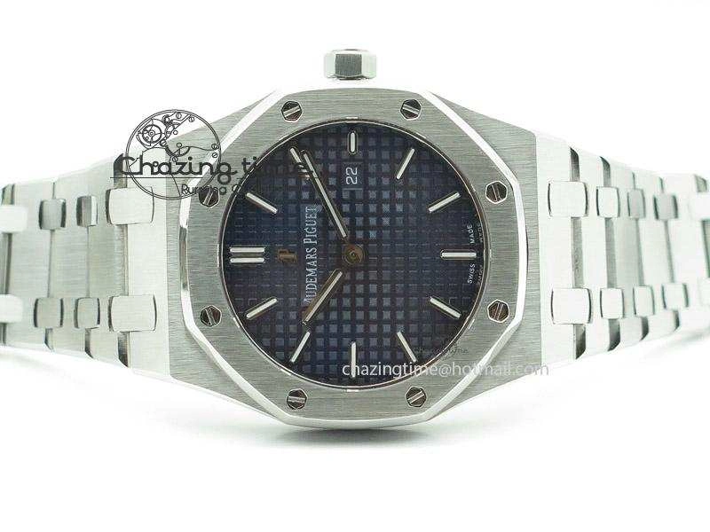 Lady Royal Oak 33mm SS Blue Textured Dial on SS Bracelet RONDA Quartz