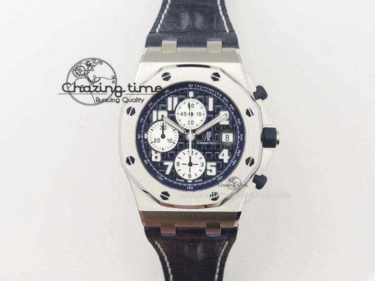 Lady Royal Oak 33mm SS Blue Textured Dial on SS Bracelet RONDA Quartz
